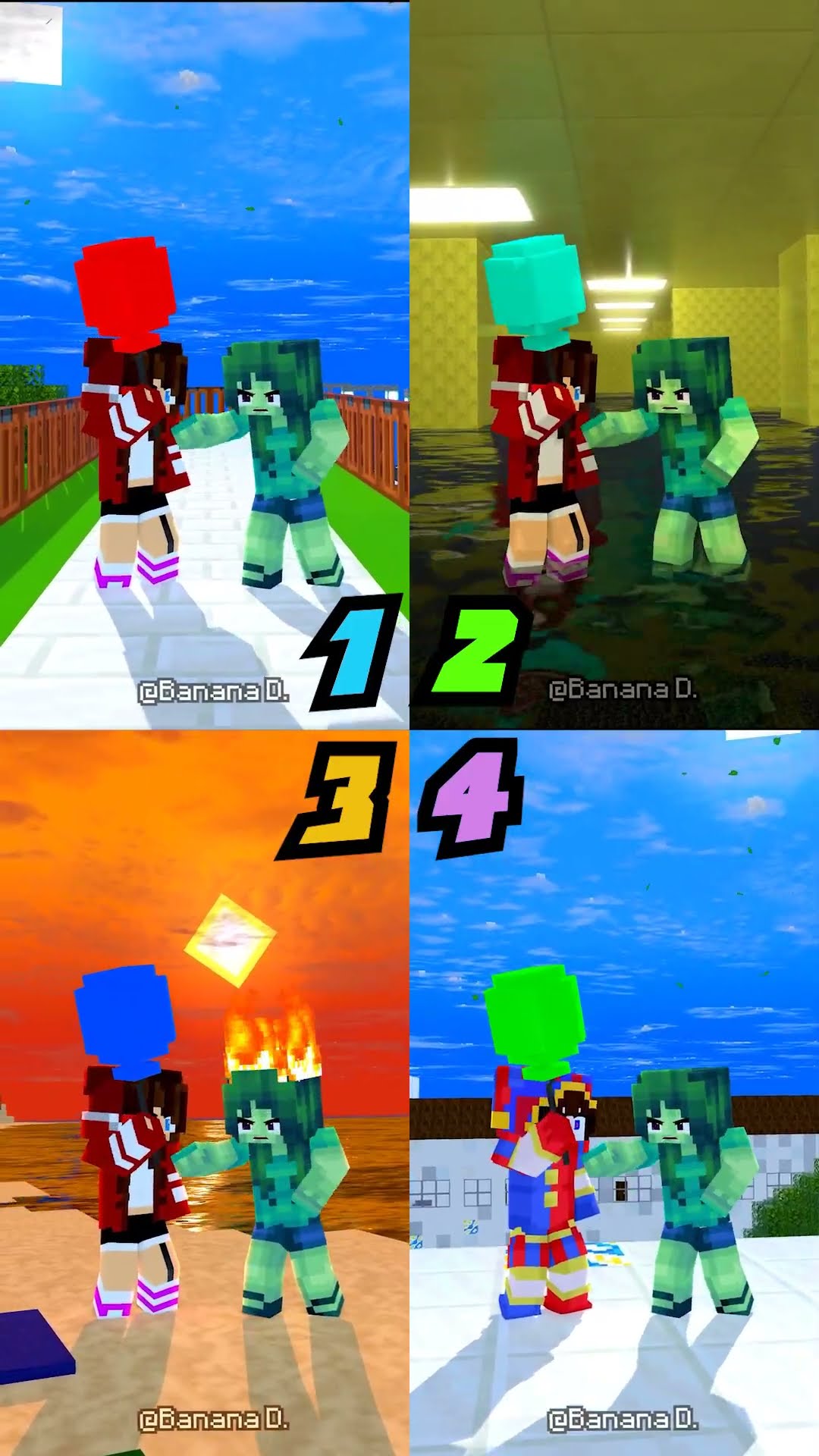 JJ sister VS Zombie girl original balloon battle COMPLETE EDITION