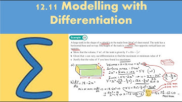 12.11 Modelling with Differentiation (PURE 1- Chapter 12: Differentiation)