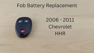How To Replace Or Change Chevrolet Hhr Remote Key Fob Battery 2006 - 2011