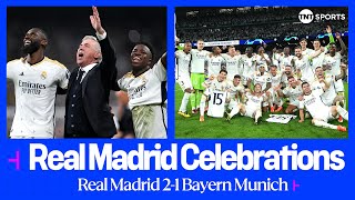 FULL-TIME CELEBRATIONS:  Real Madrid beat Bayern Munich to reach Champions League Final!
