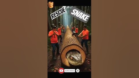rescue giant python in wood trunk #animals #funny #shorts #rescue #shorts #shortsfeed #youtube #yt