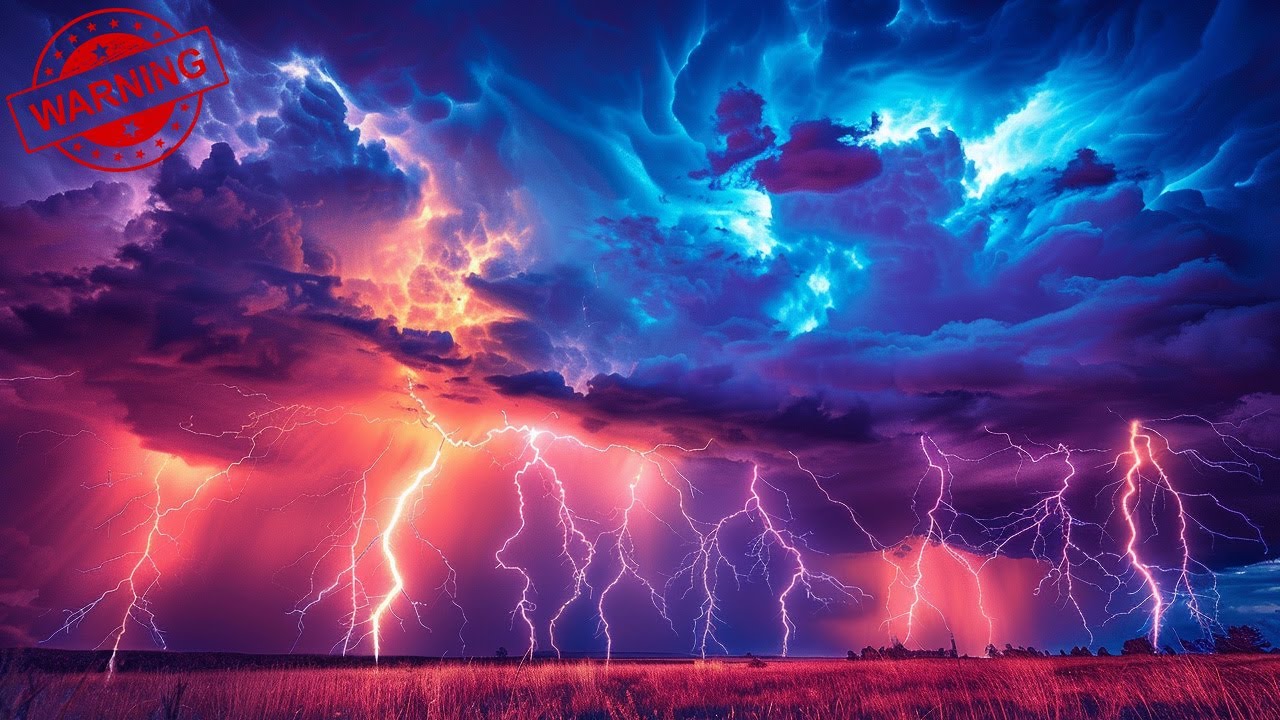 Thunderstorm Rmble Terrible Thunderstorm Sounds with Rain, Lightning Strikes & Strong ...