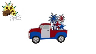 Patriotic Truck Box Card SVG Assembly Tutorial