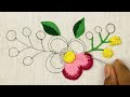 amazing modern embroidery flower designs with raised buttonhole stitch - beautiful flower embroidery