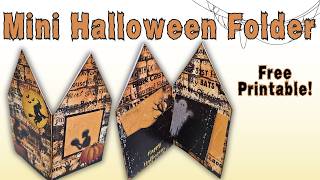 Paper Perk #88  - Mini Halloween Folder l Junk Journal Ephemera Tutorial l Pocket Insert Idea