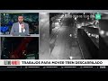 Impactante registro: Tren descarriló en Chiguayante y dejó las vías completamente bloqueadas.