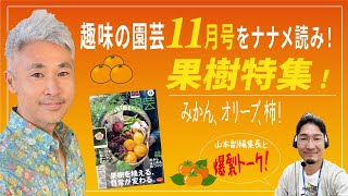 果樹特集！爆裂トーク！趣味の園芸11月号ナナメ読み！みかん、オリーブ、キウイ