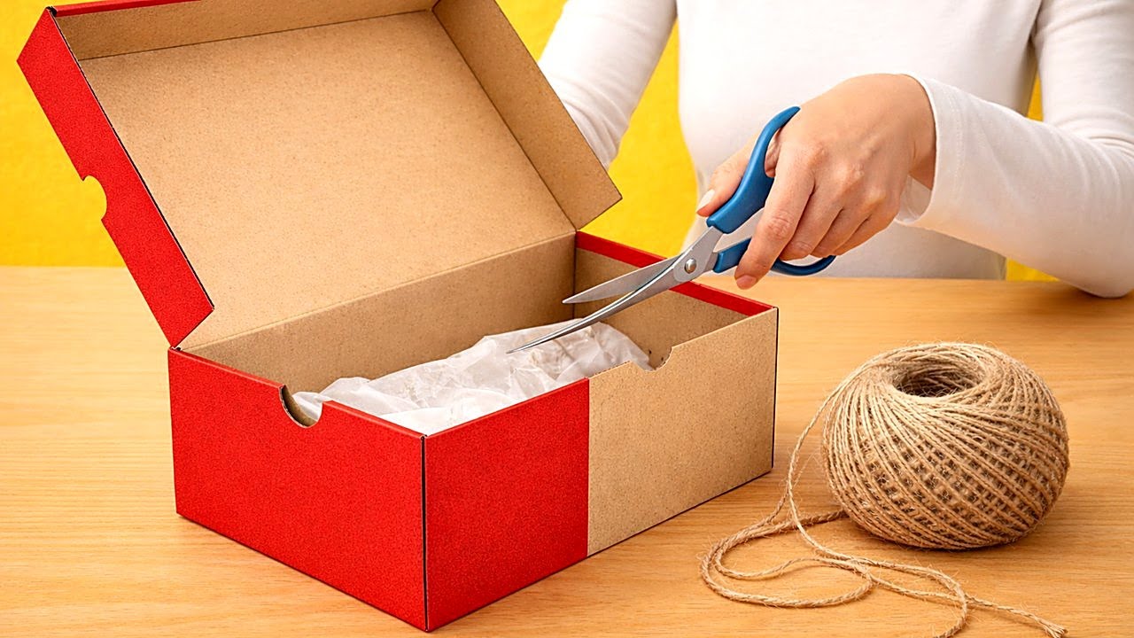 LOOK what I MADE with Rope and Cardboard! 😍 Stylish DIY Basket!