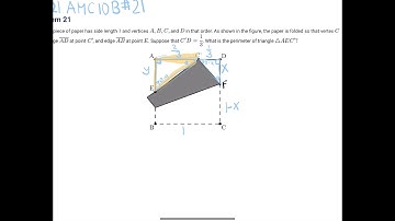 2021 AMC 10B#21 using similar triangles and Pythagorean theorem