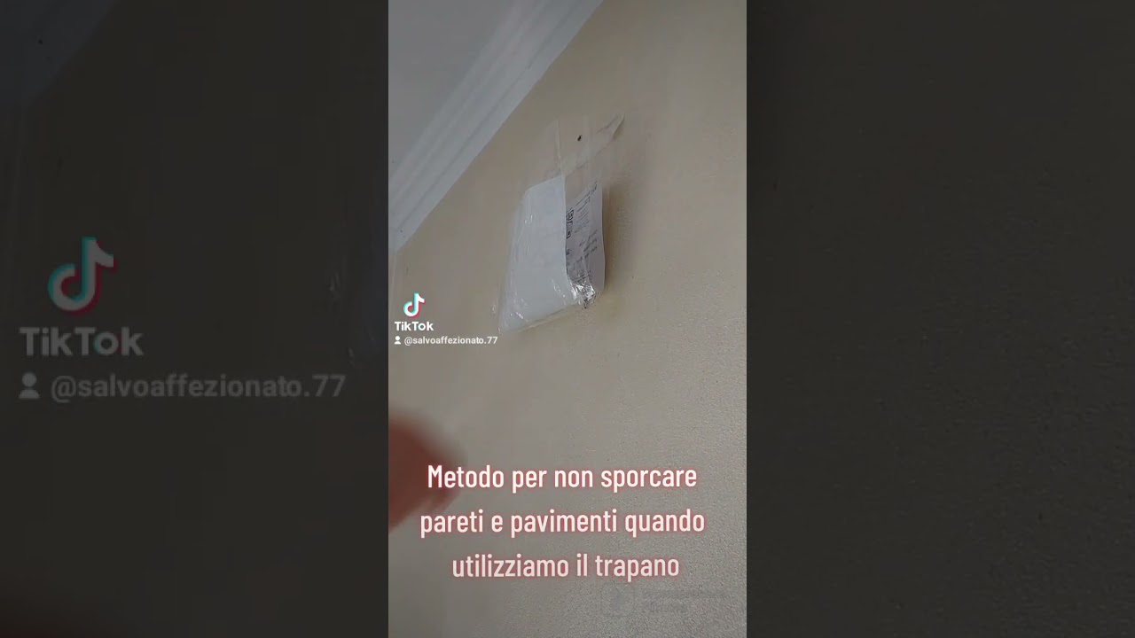 Metodo per non sporcare durante l'utilizzo del trapano