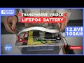 Lifepo4 battery    kesheebattery 128v 100ah acrylic box transparent visiblelifepo4 battery diy