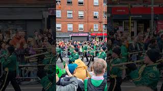 st patrick's day dublin ireland with nice green dressed saxophone players. really nice song