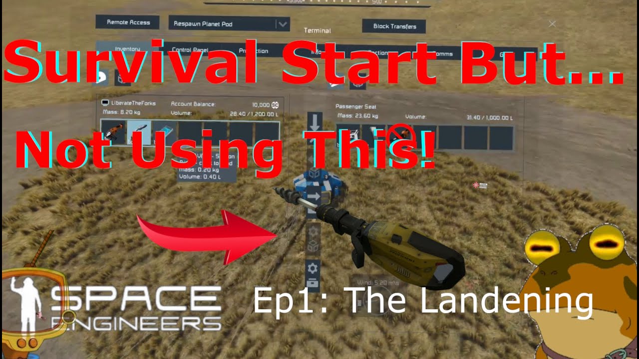 Space Engineers Survival Ep.1 : The Landening - YouTube