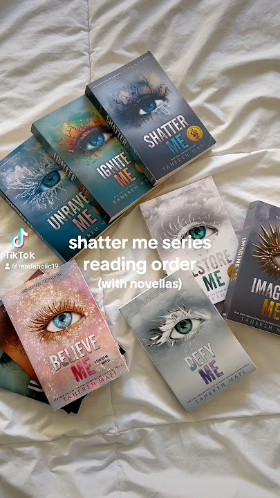 Shatter Me series reading order. Yes, the novellas are important to read. #shatterme #aaronwarner