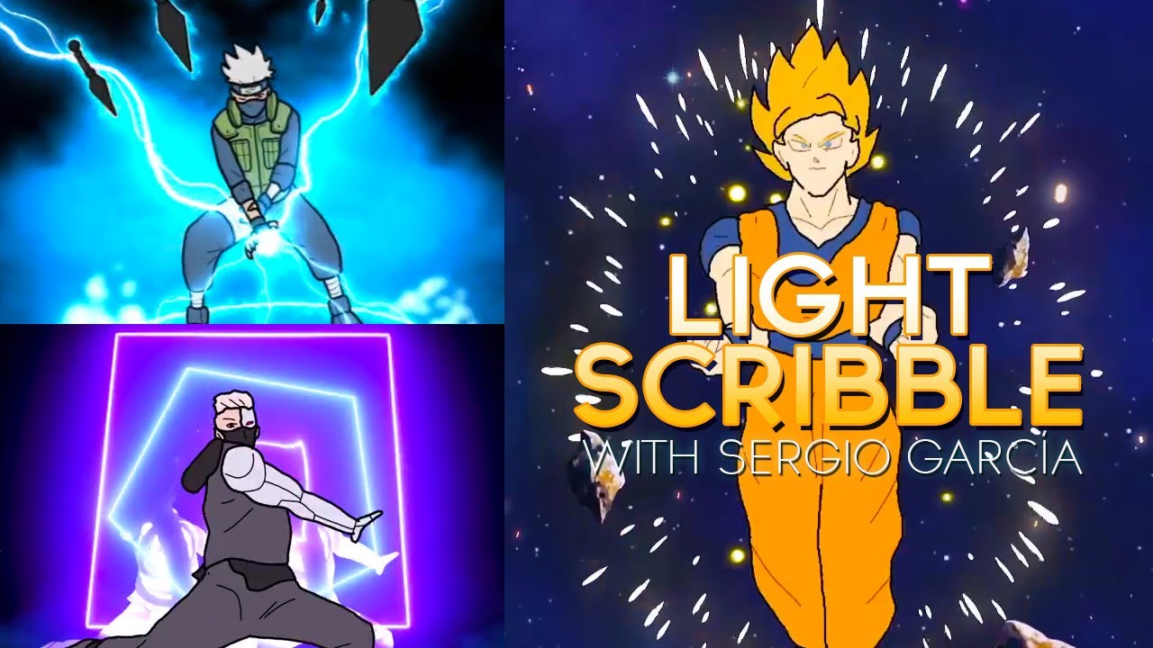 Light Scribble Glowing Animation - Talk with Sergio García