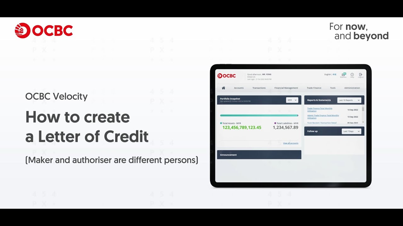 How to Create a Letter of Credit (Maker and Authoriser are different  persons)