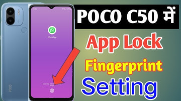 Poco c50 me app me fingerprint lock kaise lagaye / how to set fingerprint app lock in poco c50 me //
