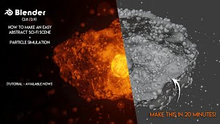 Blender | How to make an Abstract Sci-Fi Scene + Particle Simulation | EEVEE - TUTORIAL