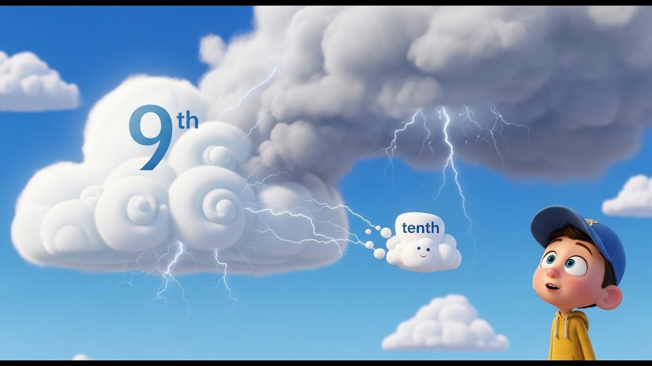 Ten Little Clouds Float in a Line | Best Nursery Rhymes and Kids Songs