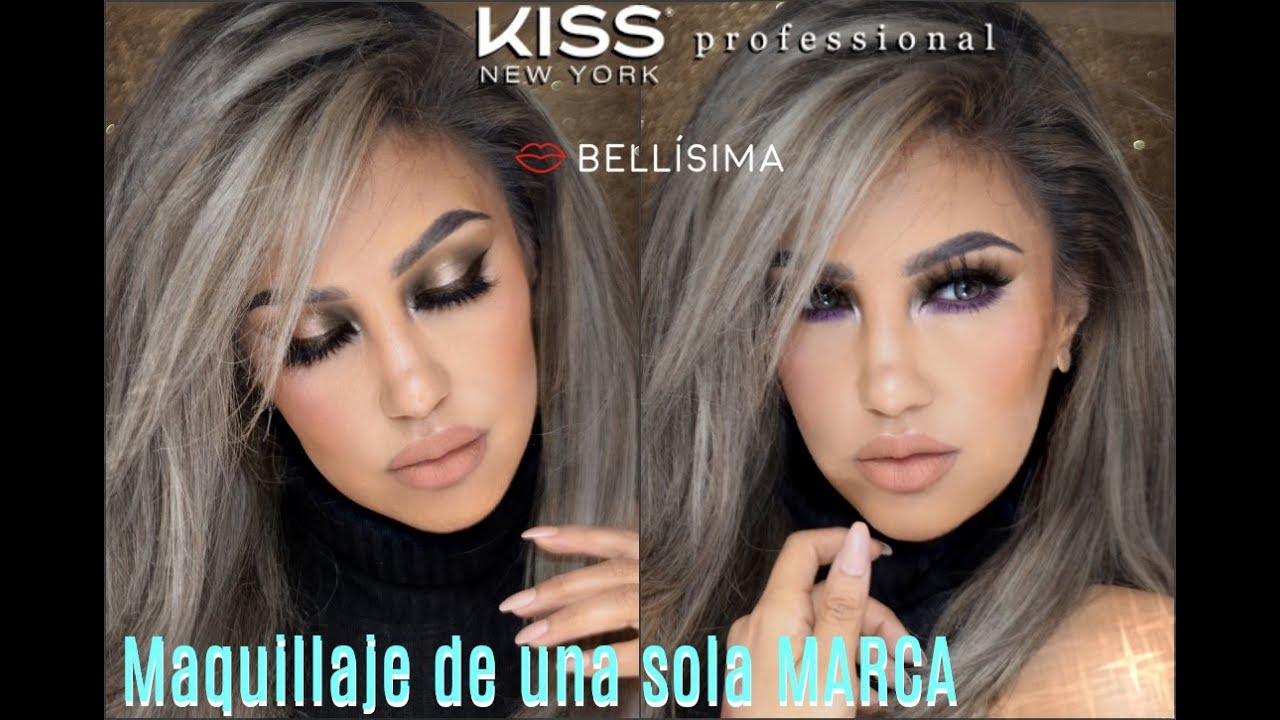 🔥Maquillaje una sola MARCA  Bellisima / Makeup with ONE single Brand  Kiss New York | auroramakeup