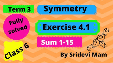 6th maths tamil Term 3 Chapter 4 ( symmetry ) exercise 4.1 fully solved TN samacheer
