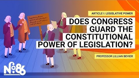 Does Congress Guard the Constitutional Power of Legislation? [No. 86]