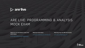 ARE Live: Programming & Analysis Mock Exam Review - 2019