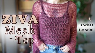 Easy Crochet Mohair Mesh Top for Advanced Beginners | Tutorial for ANY SIZE