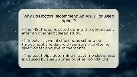 Why Do Doctors Recommend An MSLT For Sleep Apnea? - Sleep Apnea Support Network