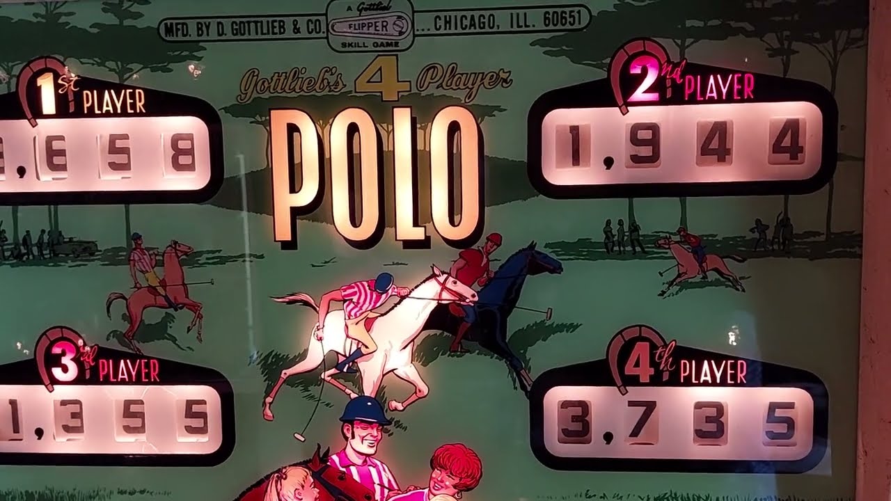 Gottlieb POLO Pinball in Action very first video on YouTube