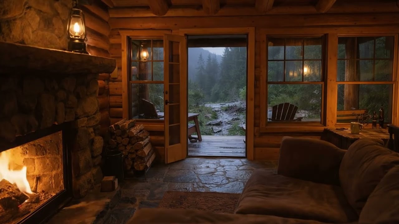 Cozy Forest Cabin Rain 🌧️ Calm Lofi Beats for Study & Concentration (20 Min)