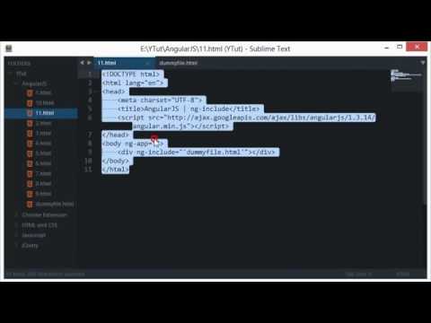 AngularJS Tutorial 11 ng include