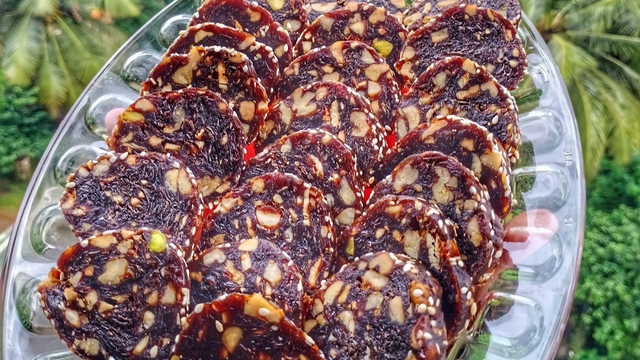 dates dry fruits roll😍 / amazing recipe😍/ healthy recepie 🏋‍♀/without