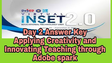 VINSET 2.0 DAY 2 AFTERNOON SESSION ANSWER KEY | Applying Creativity and Innovating Teaching through