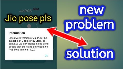Latest APK version of Jio POS Plusilable at Google Play Store. jio pos plus 1.0.7 update
