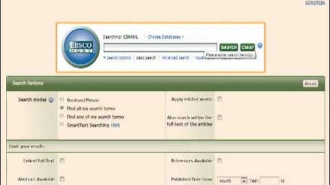 Searching with CINAHL- Tutorial 1: Basic Searches