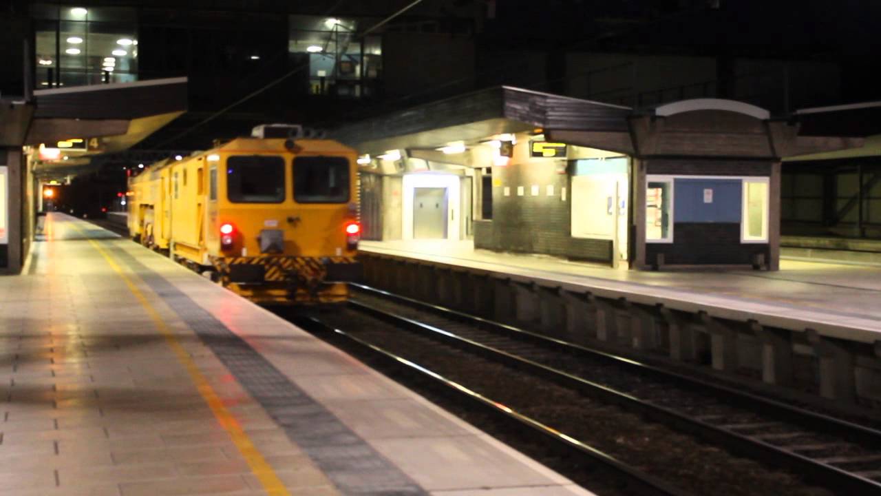 Network Rail Tamper DR 73116 passes Stafford - YouTube