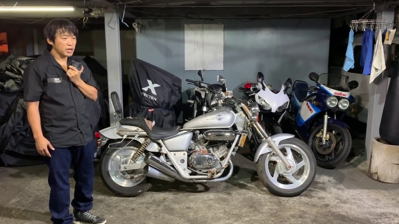 再投稿 マグナ250 実動車 マグナ250現状車：エンジンはかかります：参考動画 - YouTube