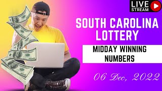 South Carolina Midday Lottery Live Drawing Results - 06 Dec, 2022 - Pick 3 - Pick 4 - Cash Pop