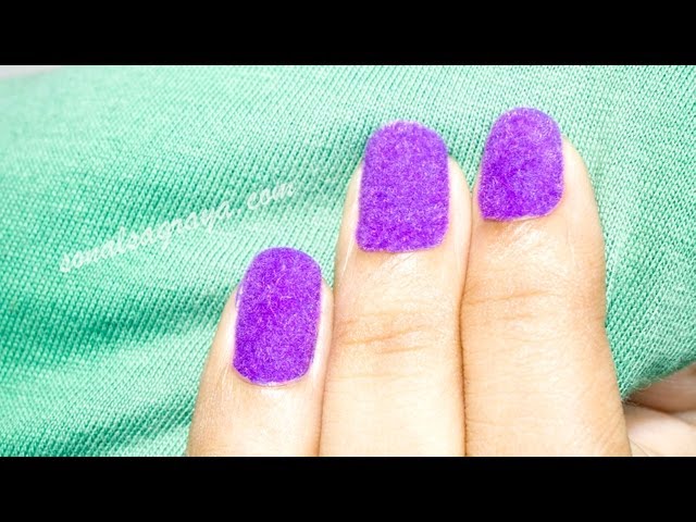 VELVET NAILS WITH FLOCKING POWDER NAIL ART TUTORIAL 