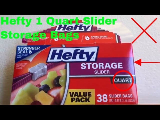 Hefty Slider Freezer Storage Bags, Gallon Size, 56 Count [Video