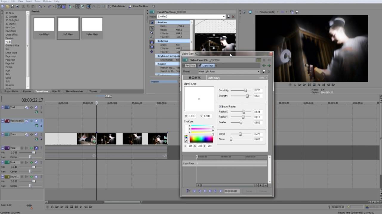 Ep 2 How to Add a flashback effect in your video or short film sony vegas movie studios pro