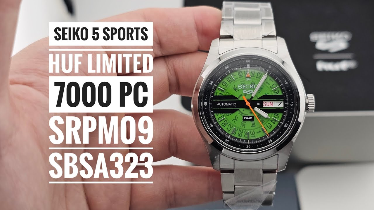 Seiko 5 Sports Automatic HUF Limited Edition 7000 Pc SRPM09