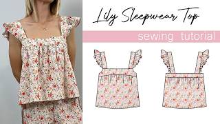 At The Seams Patterns - Lily Sleepwear Top Sewing Tutorial