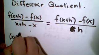 Difference Quotient of a Quadratic Function
