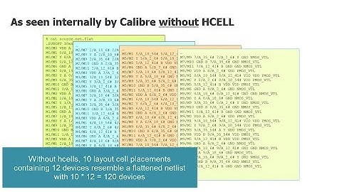 How to benefit from using Hcells in a Calibre LVS job