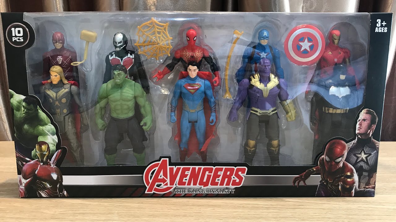 6 Minutes Satisfying With Unboxing Avengers Set 10 Piece | ASMR