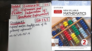 Updated D2 | Exercise no 7A | Q no  1 & 2 | Oxford New Syllabus updated 7th Edition | 7th class