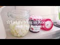 【KOR】한국일상:日本人主婦の韓国日常Vlog♯048 マーケットカーリーの購入品紹介、韓国のお菓子紹介、マンドゥトックッ(餃子の餅スープ)作り、エビとブロッコリー炒め