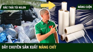 Process of recycling plastic bags into roll film, stretch film | Nam Nhua Hai Phong